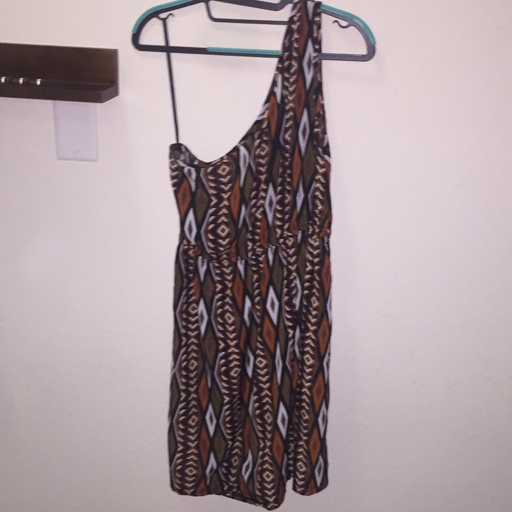 Boutique one shoulder sun dress with pockets!